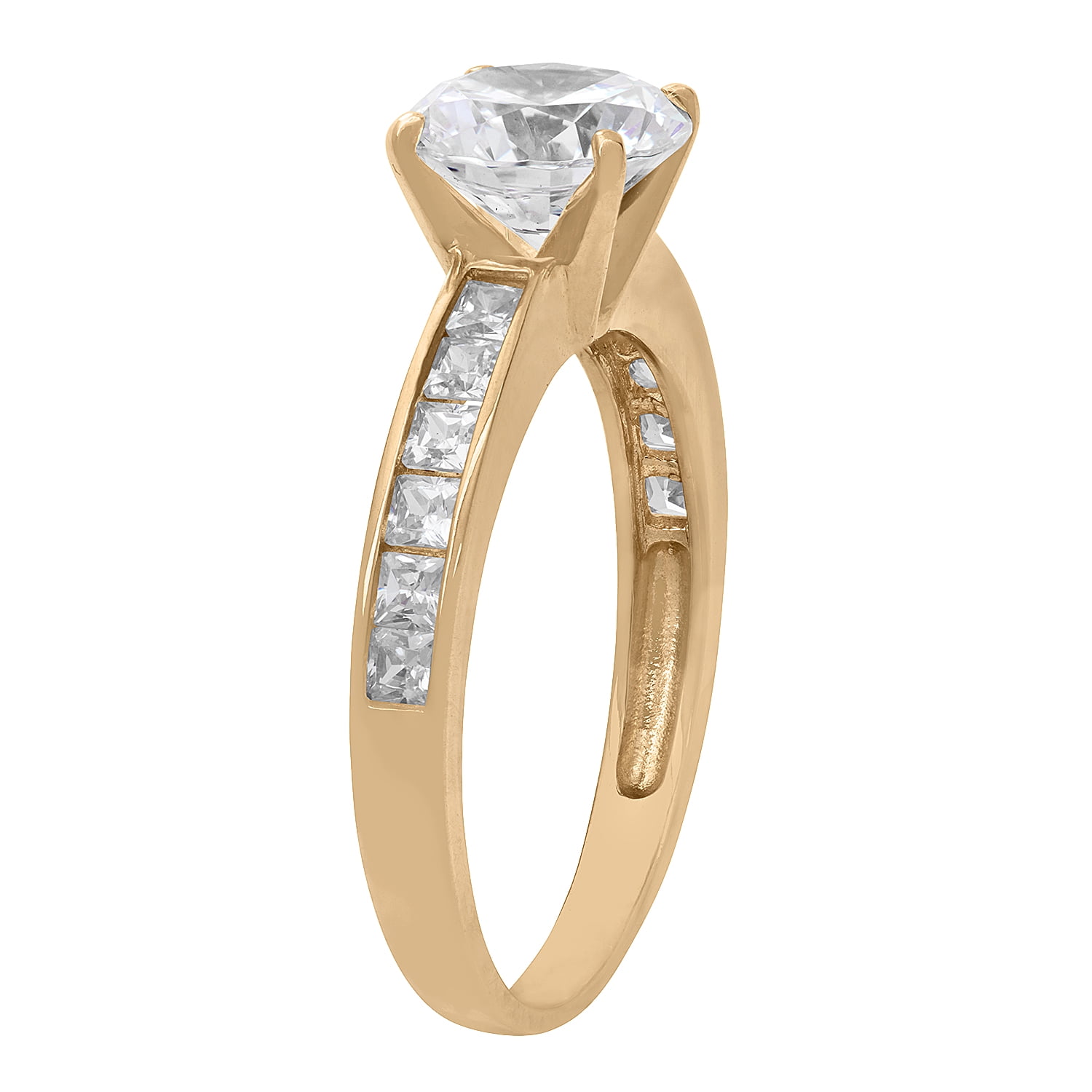 10K Gold cz bridal ring