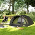 thumbnail image 2 of Outsunny Waterproof Camping Tent with 2 Rooms, 2-4 Person Tent, 2 of 10