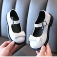 thumbnail image 3 of Toddler Little Kids Girls Classic Low Heel Dress Shoes Mary Jane Flats Back to School Uniform Shoes (34,Beige), 3 of 5