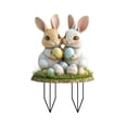 thumbnail image 2 of Easter Bunny Garden Insert, Easter Bunny Egg Outdoor Garden Yard Art, 11.8×7.8 Inch Waterproof Sun-Proof Holiday Landscaping Sign for Flower Bed Courtyard, 2 of 6