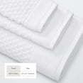 thumbnail image 4 of Great Bay Home Quick Dry Diamond Waffle 4 Piece Bath Towel Set, Optic White, 4 of 7