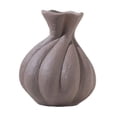 thumbnail image 2 of Vase de flores de cerámica Container floral Floral Desktop Ornament Jarrón decorativo para mesa de café Amplio Estante de hechos Regalo de Marrón, 2 of 8