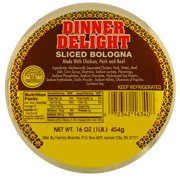 Dinner Delight Sliced Bologna, 16 Oz.