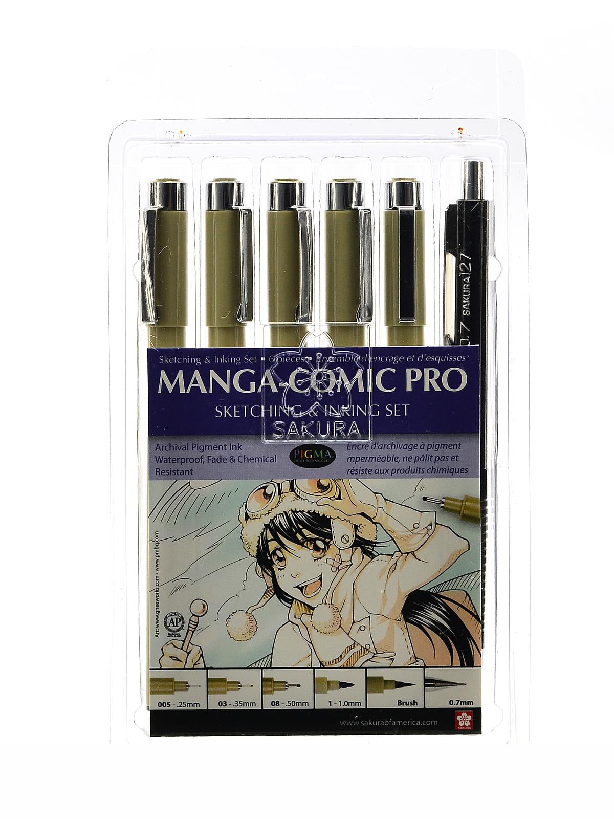 Pigma Manga Comic Pro Drawing Kit, Set of 6 - The Art Store/Commercial Art  Supply