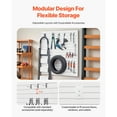 thumbnail image 4 of KFFKFF Slat Wall Paneling, 4 x 4 ft, PVC Garage Slatwall with Modular Design, White Slat Wall Easy-to-Install Adjustable Slatwall Panel with Coupling Structure & DIY Cutting, 4 of 9