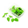 thumbnail image 4 of SagaSave 20Pcs Push Pins Map Thumb Tacks for Bulletin Board Fabric Marking Crafts Office Leaves Shape, 4 of 8