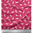 thumbnail image 1 of Soimoi Viscose Chiffon Fabric Floral & Cat Animal Decor Fabric Printed Yard 42 Inch Wide, 1 of 3
