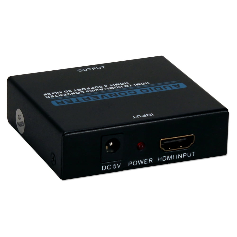 QVS HDMI 4K Audio DeEmbedder/Extractor with HDMI Pass Through Port