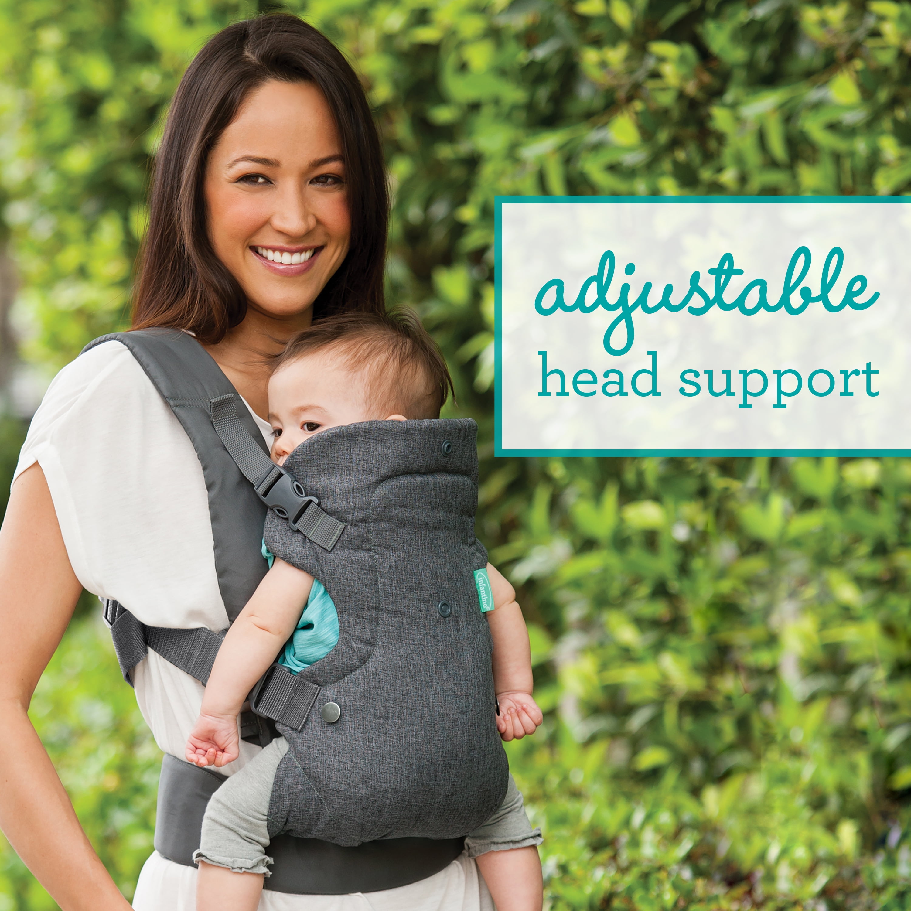 Infantino Flip 4-in-1 Convertible Baby Carrier, 4-Position for Infants & Toddlers 8-32lb, Gray