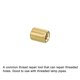 thumbnail image 5 of Adaptador de tubo hueco roscado de latón Uxcell de 12 mm de largo, conector acoplador de 5 paquetes M10 a M5, 5 of 5