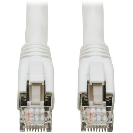 UPC: 0037332249753 | Tripp Lite by Eaton Cat8 25G/40G Certified Snagless Shielded S/FTP Ethernet Cable (RJ45 M/M) PoE White 6 ft. (1.83 m)