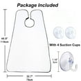 thumbnail image 2 of Beard Apron Bib Beard Trimming Apron Free Shaving Bib Hair Clippings Catcher Beard Grooming Cape Apron Non-Stick Hair Beard Apron for Men Beard & Mustache Care, Perfect Gift For Men -White, 2 of 6