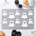 thumbnail image 7 of Halloween Cute Ghost Shaggy Bath Mat, Fluffy White Ghost Tufted Doormat, Non Slip Absorbent Floor Rug, for Bathroom, Bedroom, Halloween Home Decor, 7 of 7