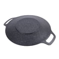 thumbnail image 1 of Plancha Redonda, Sartén coreana Negra para parrilla de Barbacoa, Sartén coreana con revestimiento de 6 capas para cocinar al aire libre, 1 of 7