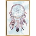 thumbnail image 3 of PixonSign Framed Canvas Print Wall Art Purple Dreamcatcher with Striped Feathers Birds Sky Illustrations Modern Art Colorful Multicolor Boho Decor for Living Room, Bedroom - 24"x36" Natural, 3 of 5