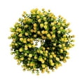 thumbnail image 2 of Spring and Summer Pure Yellow Wreath Simulation Flower Pure Yellow Wreath Door Hanging Home Decoration Spring and Summer Wreath Farmhouse Door Front Decoration Wreath（40Cm）, 2 of 8