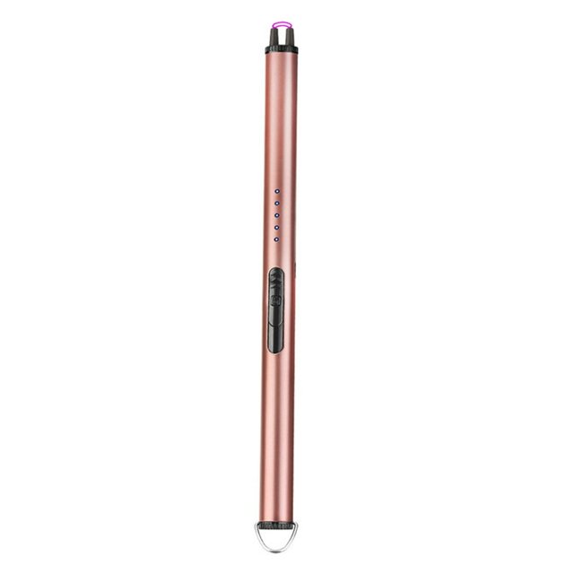 Electric Igniter Windproof Battery Status Display Metal Electric Plasma Igniter with Battery Indicator for Home
