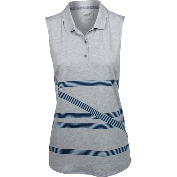 Puma Script Sleeveless Medium Grey Heather Shirt Women XL
