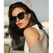 Joopin Large Polarized Fit Over Glasses Sunglasses For Women Men, Oversized Trendy Square Shades For Driving
