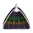 thumbnail image 3 of Kdxio Mardi Gra Geometric Print Tissue Box Cover,Modern PU Leather Rectangular Tissue Box Holder for Bathroom Living Room Bedroom Office Desk Car Home, 3 of 9