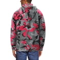 thumbnail image 2 of Men's Heavyweight Army Hunting Camo Removable Hood Quilted Insulated Jacket (Red/Grey Camo, 4XL), 2 of 6
