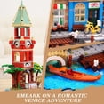 thumbnail image 4 of TERRAMUS Venice Main Street Building Kit with Light, 2155 Pcs City House Architecture Model Home Office Decor Building Blocks Kit, Creative Building Toys for Kids Age 12+, 4 of 9