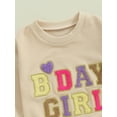 thumbnail image 6 of Toddler Baby Girl Birthday Outfits 1-10 Years Birthday Girl Letter Embroidery Sweatshirt Tops + Tutu Tulle Skirt Dress Birthday Clothes, 6 of 7