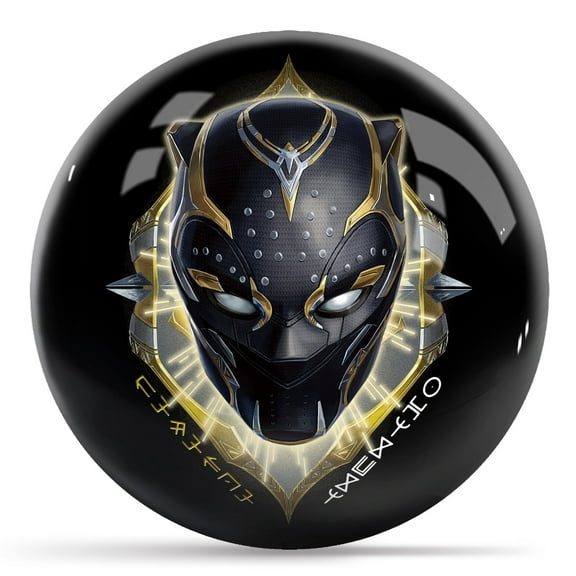 Marvel Avengers Black Panthers Wakanda Forever Badge Undrilled Bowling Ball