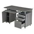 thumbnail image 6 of Kingfisher Lane Contemporary Wood Small Computer Desk in Gray, 6 of 10