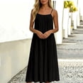 thumbnail image 5 of YuXingFu Summer Dresses for Women Maxi Sleeveless Plus Size Womens Dress Crew Neck for Beach Long Casual Summer Black S, 5 of 6