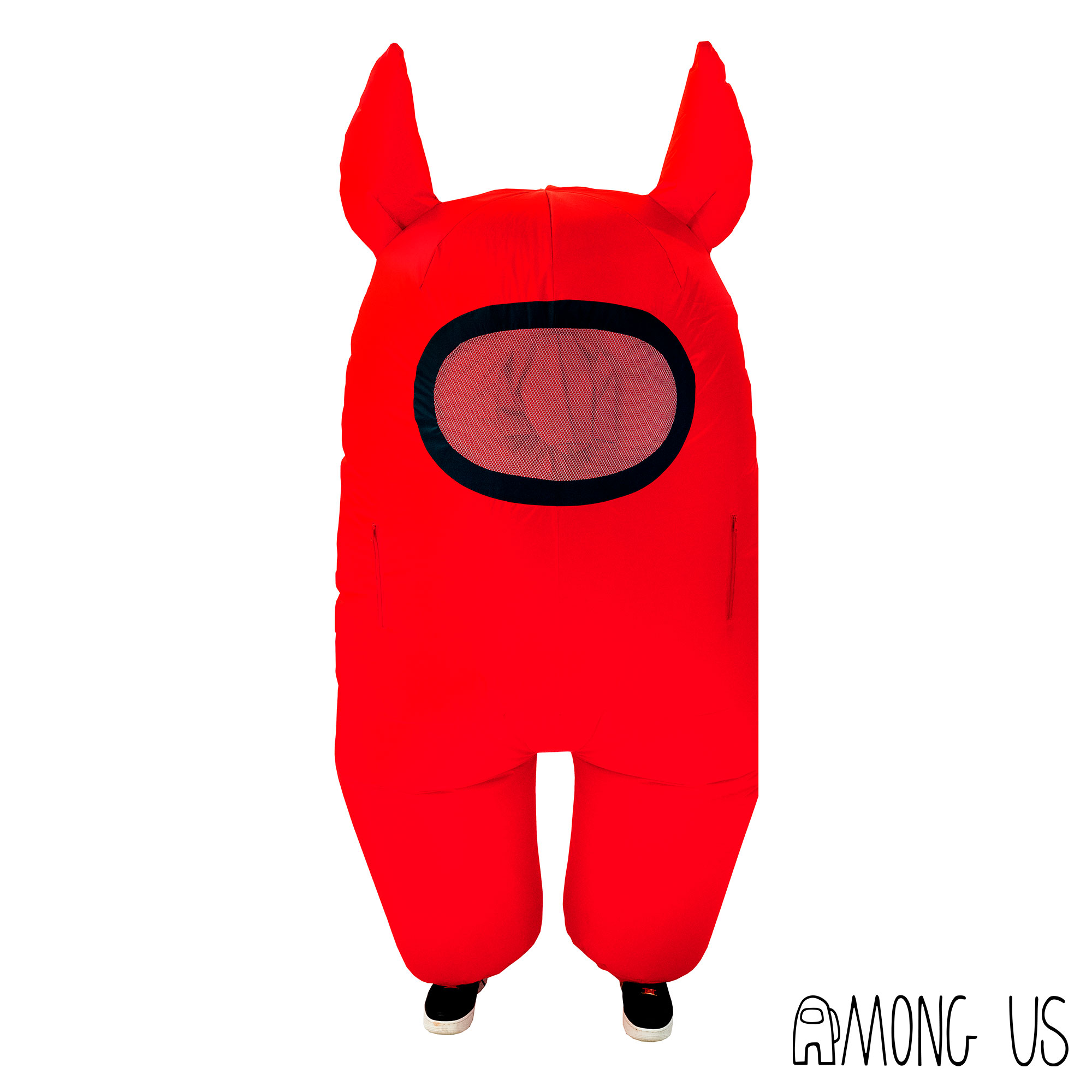 Among Us Inflatable Fancy-Dress Costume Devil Horns, Youth Child Regular One Size Red - image 2 of 8
