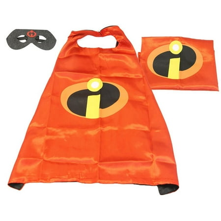 Cartoon Costume - Incredibles Logo Cape and Mask with Gift Box by Superheroes