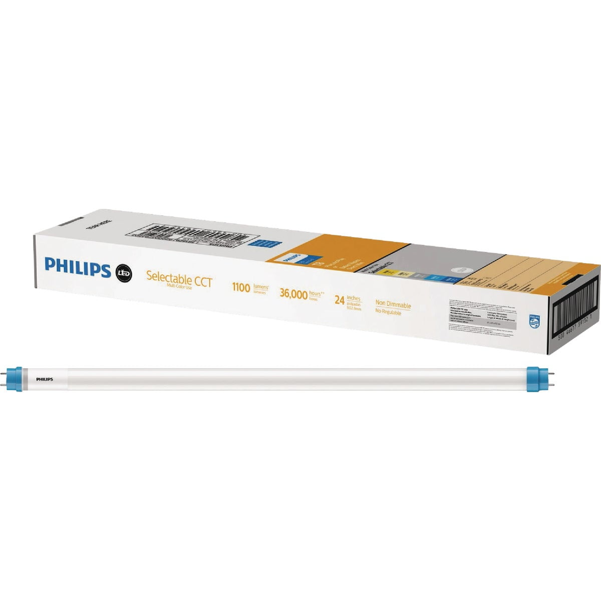 Philips 3022179 24 in. 17W Equivalence LED Multi-CCT G13 T8 Linear Bulbs - Pack of 10
