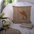 thumbnail image 3 of Carolines Treasures BB1097-BL-BN-PW1414 Fish - Sword Fish Burlap and Brown   Canvas Fabric Decorative Pillow BB1097, 3 of 4