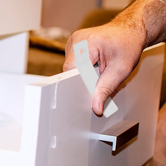 ULTNICE 40Sets Stainless Steel Drawer Stops for Furniture Organizing Office Use 6.3X0.6X0.1in