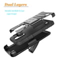 thumbnail image 4 of LG Aristo Case, LG LV3 Case, LG Phoenix 3 Case, LG K8 2017 Case, Dual Layers [Combo Holster] Case And Built-In Kickstand And Circlemalls Stylus Pen (Black), 4 of 6