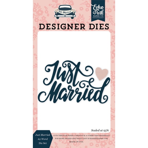 Just Married: Just Married #2 Word Small Die Set