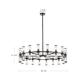 thumbnail image 4 of Alora Lighting Ch309036cg Revolve 36 Light 47" Wide Taper Candle Chandelier - Bronze, 4 of 7