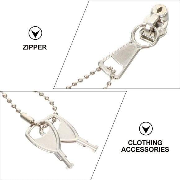 OUNONA 2Ud Accesorios Metal Para Cremallera De Mochila Y Bolsa En Color Plata Duraderos