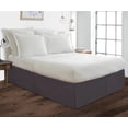thumbnail image 2 of 1 Piece Box Pleated with Split Corners 100% Egyptian Cotton Bed Skirt 1000 Thread Count 12" Inch Drop Easy Fit Luxury Bedding Collection Twin XL Size (39"X80") - Dark Grey Solid, 2 of 6