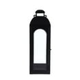 Better Homes & Gardens 20" Decorative Black Metal Pillar Candle Holder Lantern, Large