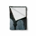 thumbnail image 2 of Gothic Soft Flannel Fleece Throw Blanket, Medieval Castle at Night with Old Arch and Candles Middle Age Misty Image, Cozy Plush for Indoor and Outdoor Use, 70" x 90", Blue Grey and Red, by Ambesonne, 2 of 6