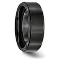 thumbnail image 4 of Chisel Black Ceramic Ridged Edge 8mm Brushed and Polished Band, 4 of 7