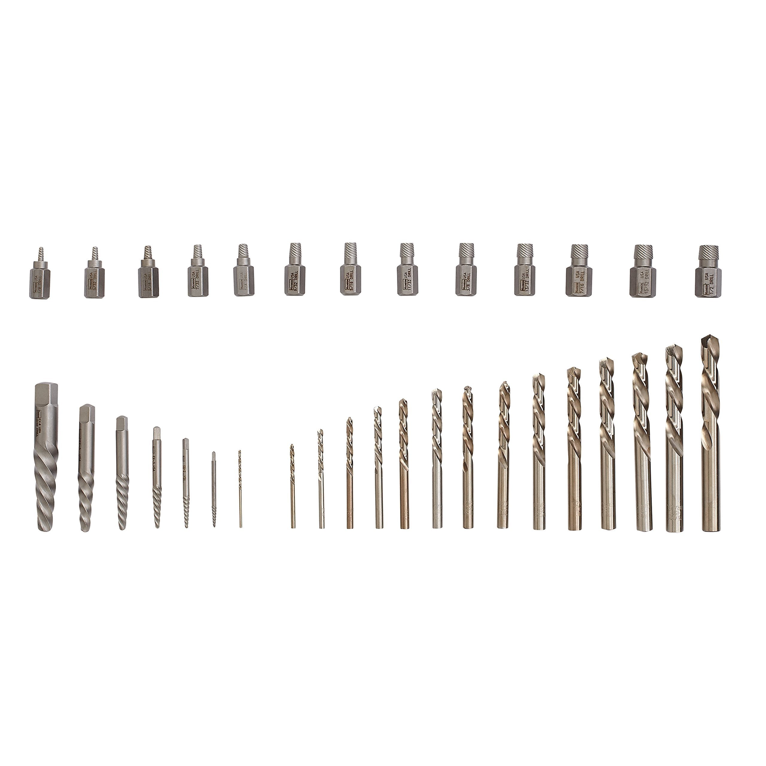 35-Piece Screw Extractor/drill Bit Set; Sae