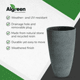 thumbnail image 4 of Algreen Acerra Weatherproof Composite Tall Vase Planter Pot, Gray Stucco, 4 of 7
