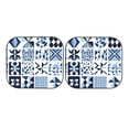 thumbnail image 6 of Multi-Size 2pce Car Front Glass Visor Collapsible Sunscreen No Odor Comfortable For Most Cars Suv Trucks Aliceblue Geometric Patterns_2, 6 of 7