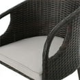 thumbnail image 4 of Noble House Dominica Ensemble de Bar Rond Extérieur 5 Pcs 41 Pouces en Brun, 4 of 29