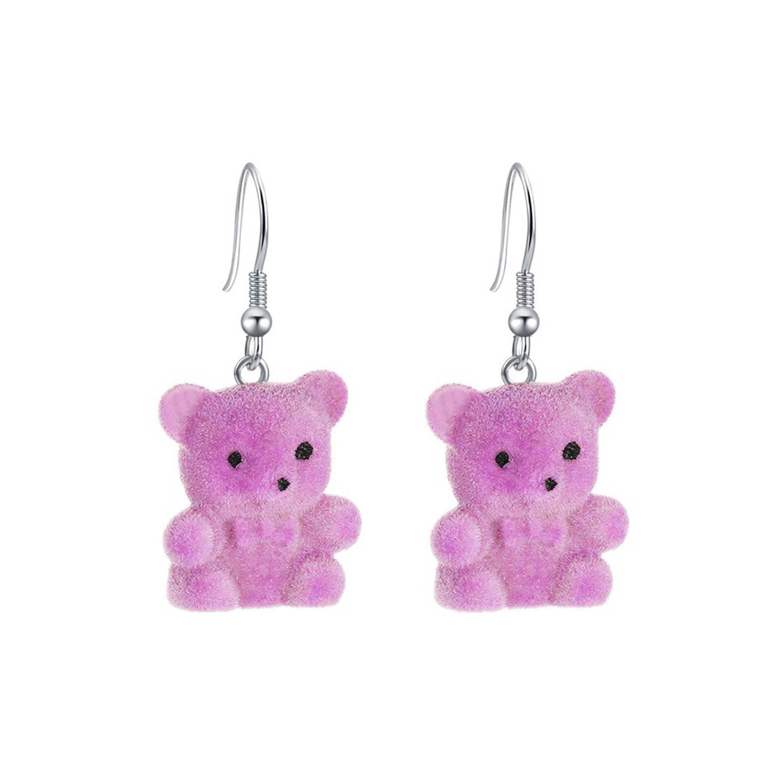 CUTE LITTLE TEDDY BEAR GIRLS DROP EARRINGS Silver plated hooks in Gift Bag  Jewellery & Watches Fashion YA9896546