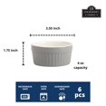 thumbnail image 4 of 10 Strawberry Street Roma Ramekin Set of 6, 4 oz, Gray, 4 of 4