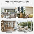 thumbnail image 4 of EUROCO 32.6" 360 Degree Swivel Accent Chair Velvet Upholstered Barrel Chair with Large Cushion and Stainless Base for Living Room, Bedroom, Office, Apartment, Beige, 4 of 8